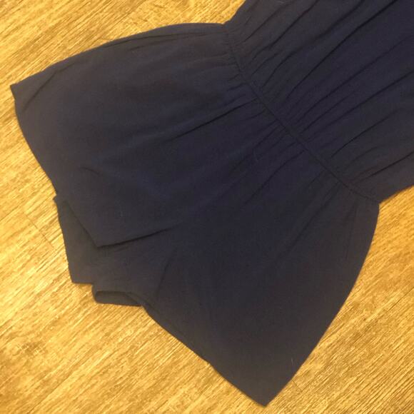 Old Navy Blue Lace Up Flutter Short Sleeve Romper Size Petite Small - Picture 5 of 10